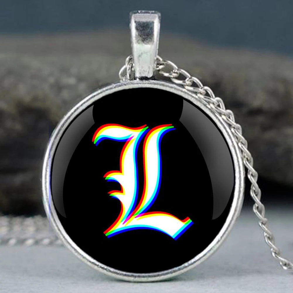 Anime Death Note Design Glass Dome Pendant Necklaces Women Men Jewelry Accessories Birthday Gifts for Kids