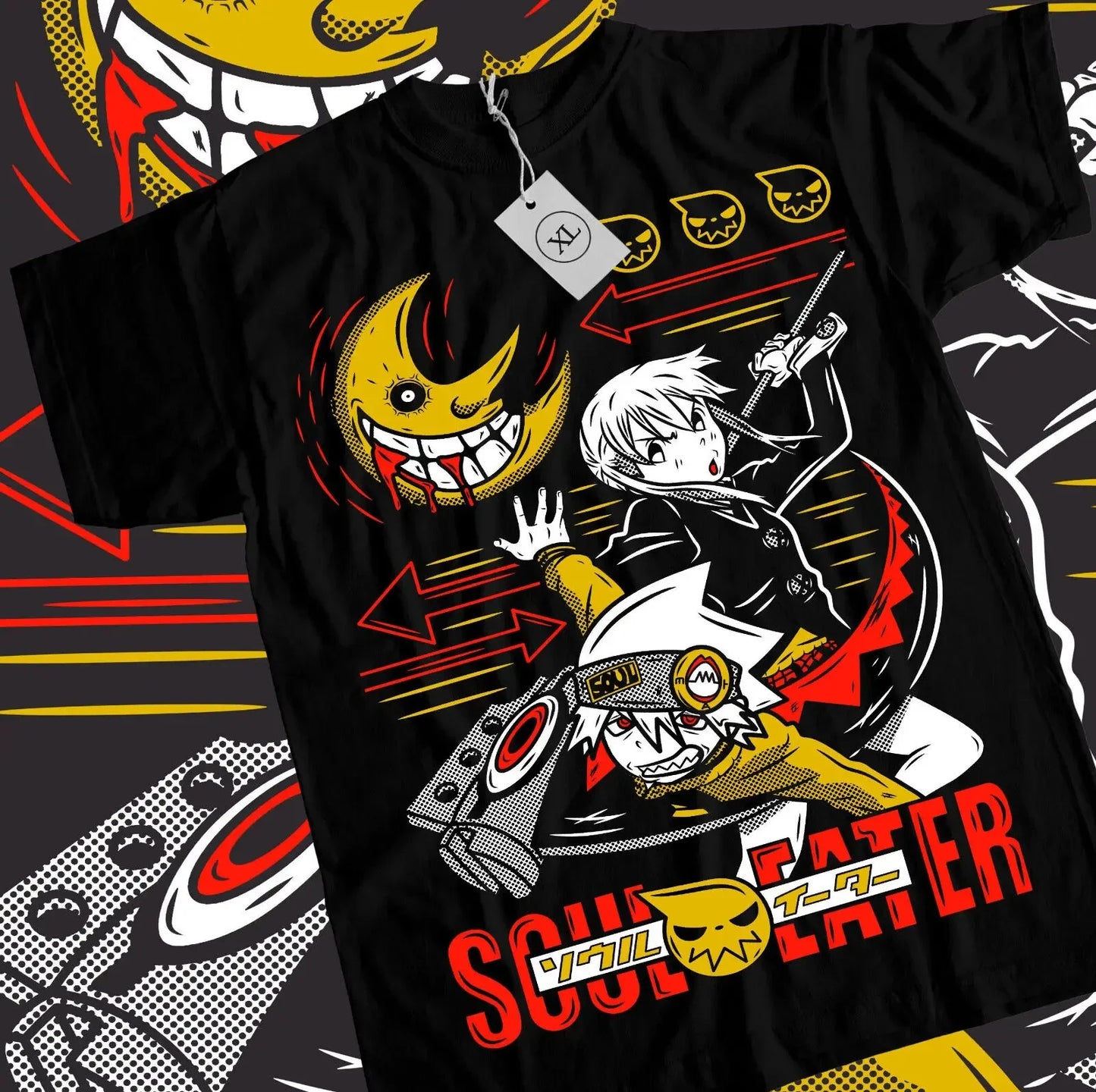 Soul Eater T-Shirt Death the Kid Japanese Anime Manga Black Star Shirt All Size Graphic T Shirts Gothic Goth Pro Choice Y2K Top