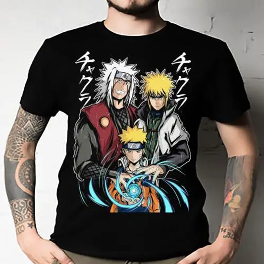 Rasengan T-Shirt Minato Namikaze Jiraiya Anime Manga Unisex All Size