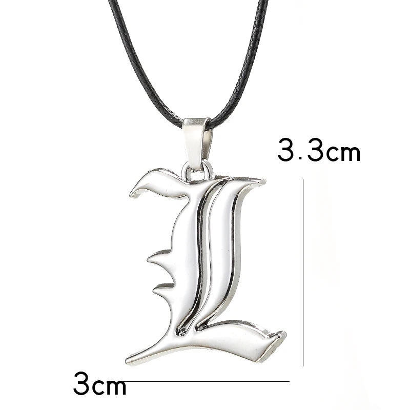 Anime Death Note Necklace Rope Leather Choker Fashion Black Note Book Model Pendant Necklace for Women and Men Accessory