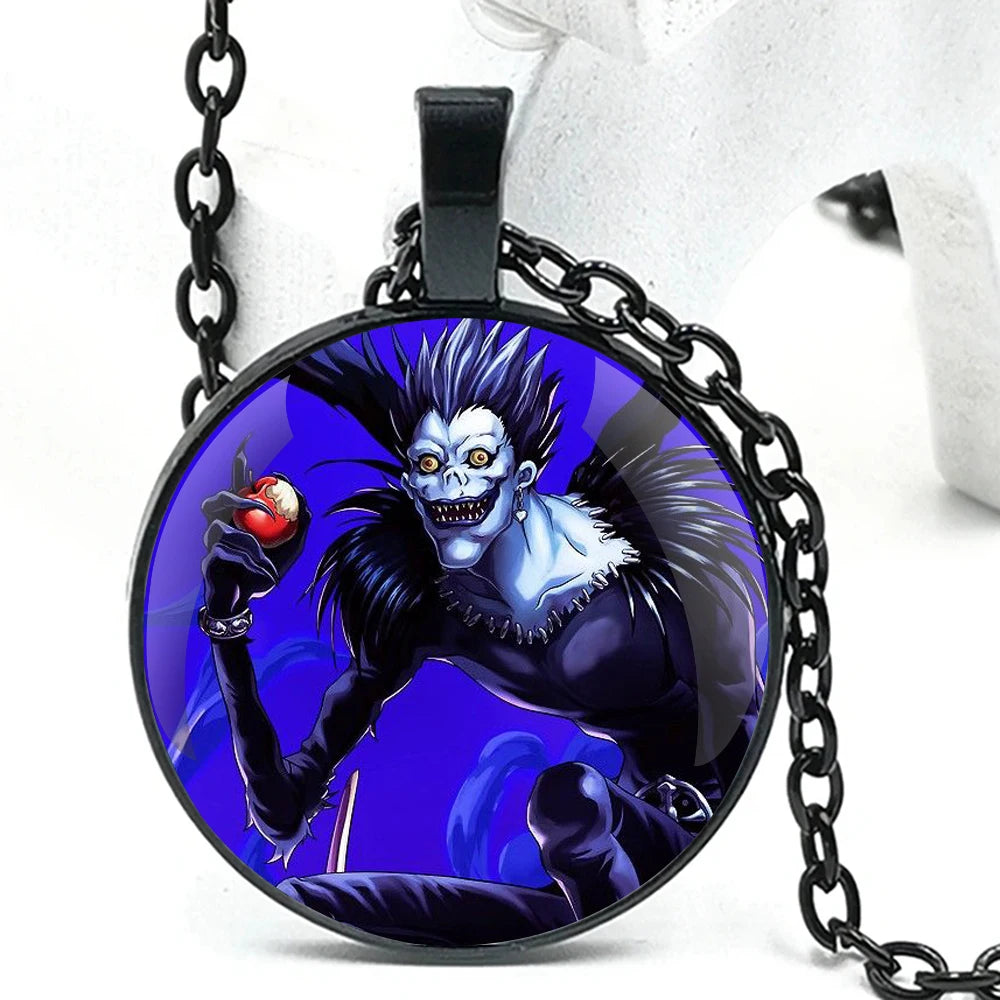 Anime Death Note Figure Ryuk Ryuuku Rem Glass Dome Pendant Necklaces Women Men Jewelry Accessories Unique Gifts for Men Women