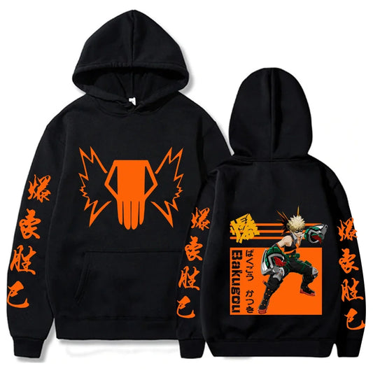 Anime My Hero Academia Katsuki Bakugou  Hoodies Women or Men Graphics Sweatshirts