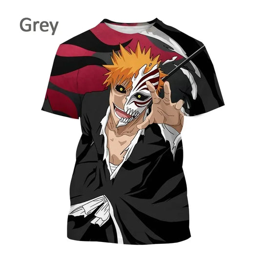 Anime T-Shirt BLEACH Ichigo Kurosaki TShirt 3D Printing Tops Graphic Tee