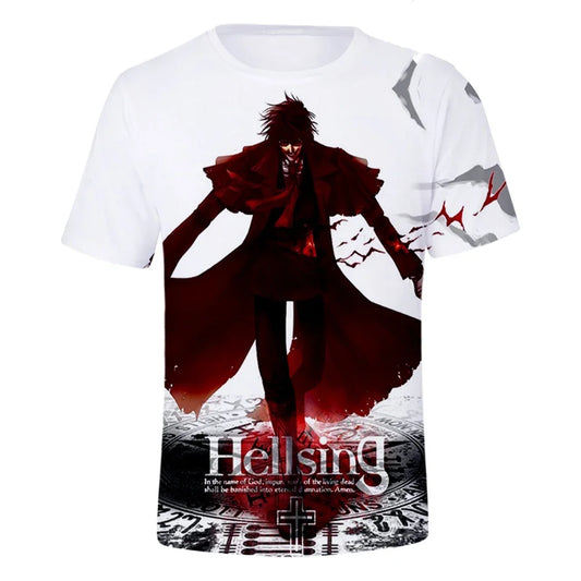 Anime Hellsing 3D Print Alucard  T-Shirts Men and Women T Shirt Tees Tops 