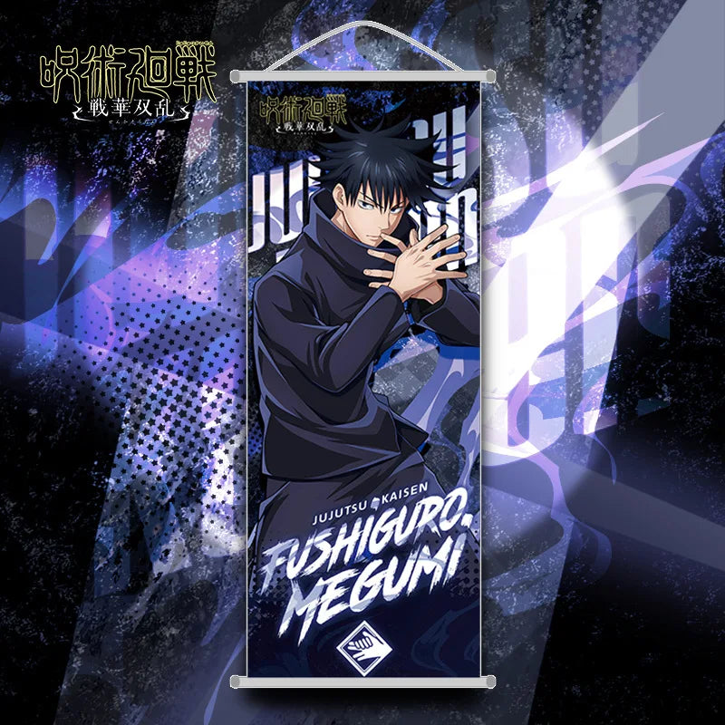 New  Jujutsu Kaisen Itadori Yuji Anime Peripherals Hanging Poster Satoru Gojo Geto Suguru Scroll Mural 25*70Cm