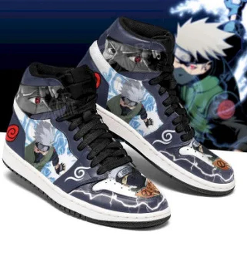 Naruto Anime Uchiha Itachi Akatsuki Sneakers Casual Shoes Basketball Shoes Cartoon Printing Comfortable Flat Shoes Birthday Gift