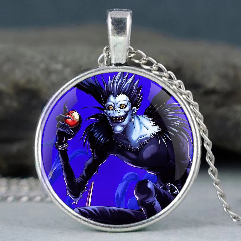 Anime Death Note Figure Ryuk Ryuuku Rem Glass Dome Pendant Necklaces Women Men Jewelry Accessories Unique Gifts for Men Women