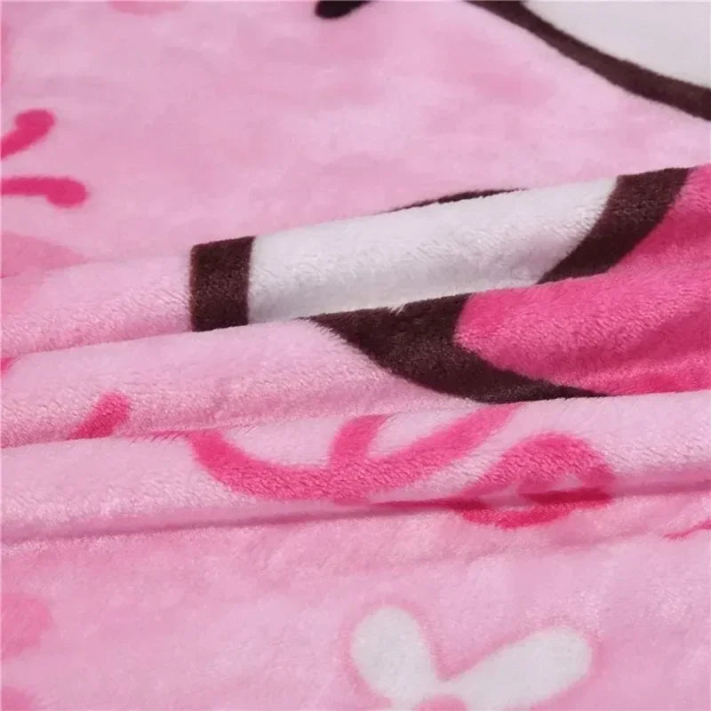 Hello Kitty Soft Fluffy Blanket Cartoon Cute Plush Kawaii Blanket Perfect for Girls Multifunctional Blanket Birthday Gift