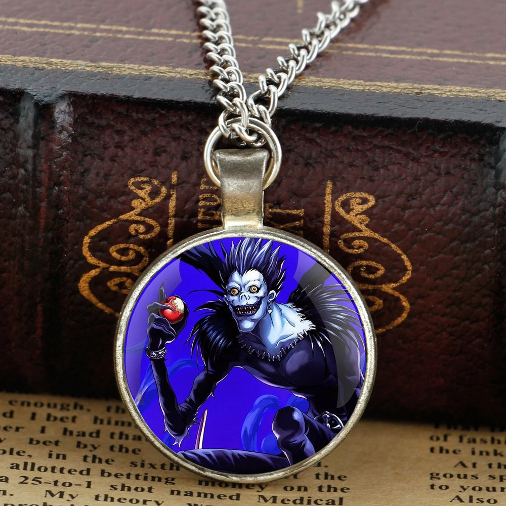 Anime Death Note Figure Ryuk Ryuuku Rem Glass Dome Pendant Necklaces Women Men Jewelry Accessories Unique Gifts for Men Women